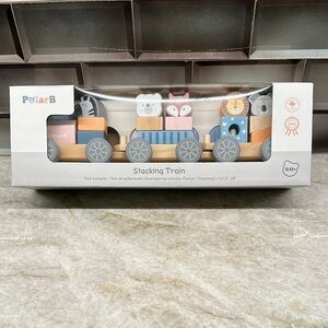 Stacking Train Toy - Blue and Orange